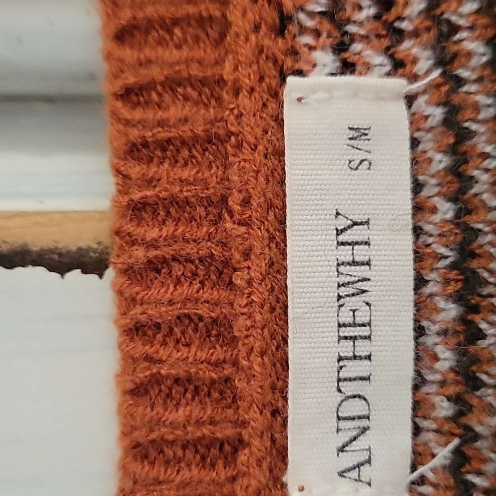 Geometric Patterned Orange Sweater - Oversized. S… - image 3